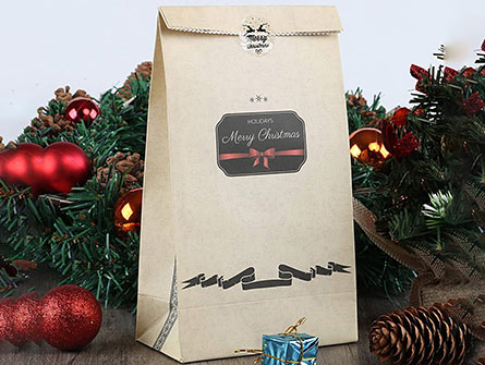 Christmas Kraft Paper Gift Bags